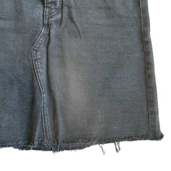 Old Navy High-Waisted OG Straight Button-Fly Black Mini Jean Skirt Black 0 - Picture 3 of 6